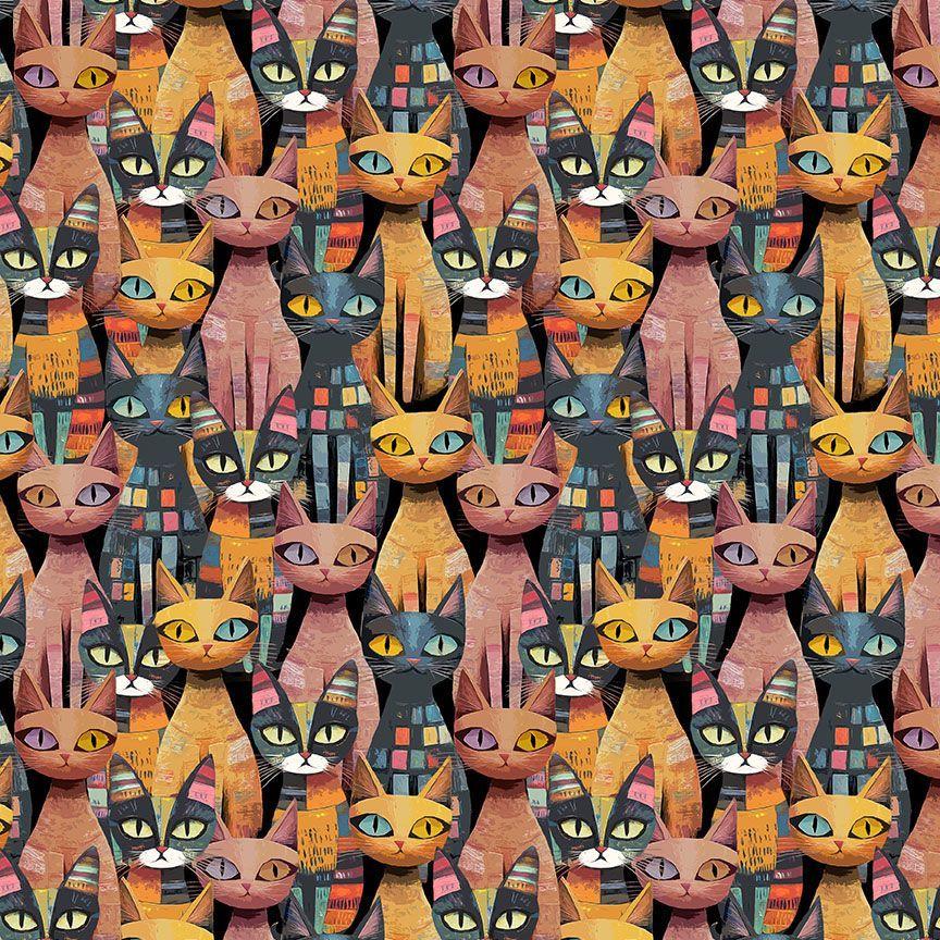 Feline Folk CD4484 Packed Cats Multi