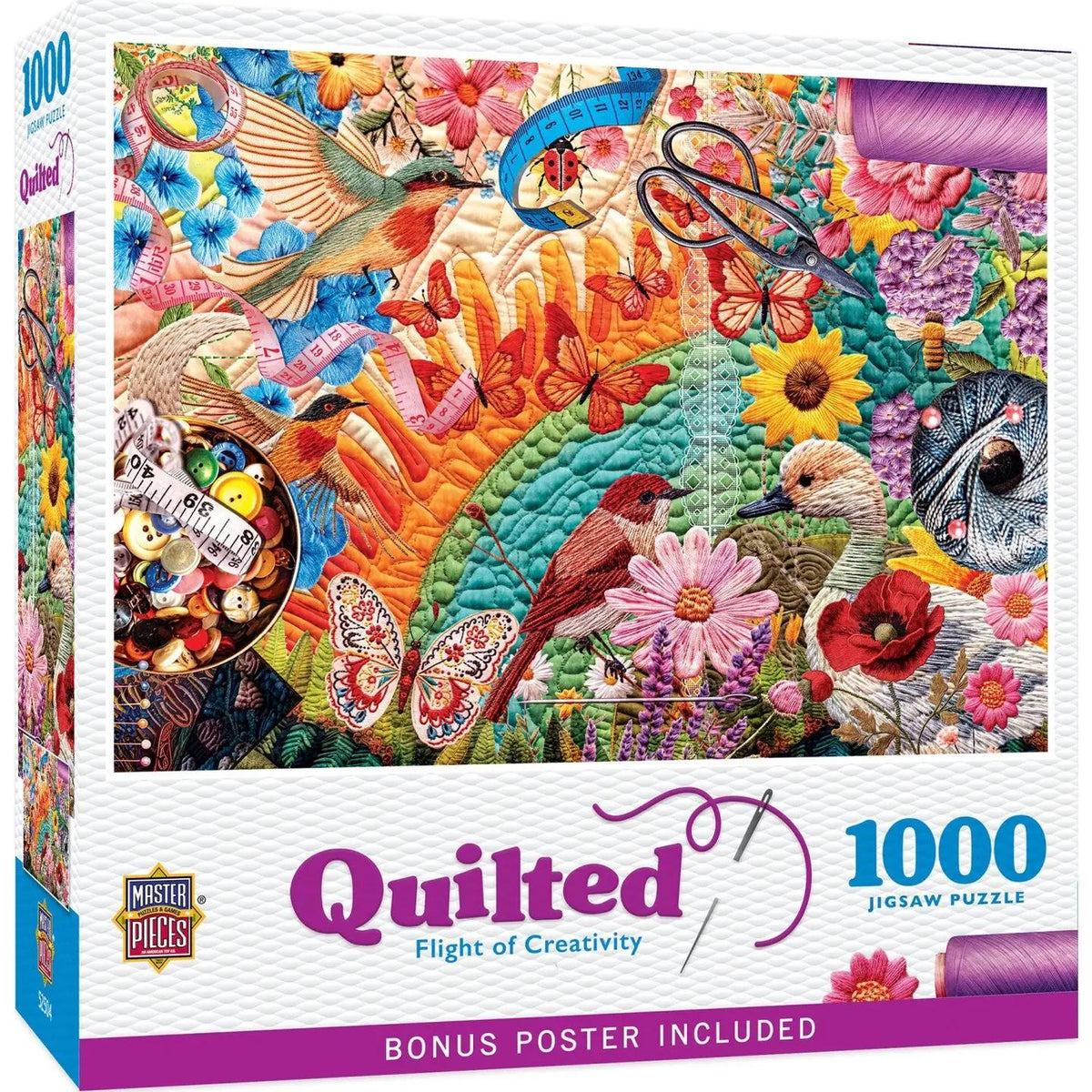 Flight of Creavity 1000 piece puzzle - Quilted Strait
