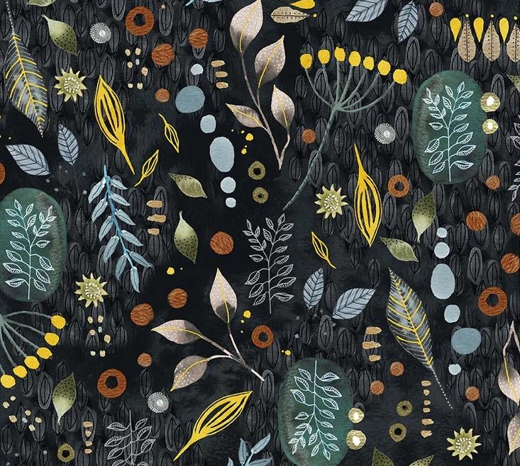 Flora & Form 54779DM-3 Forage Onyx - Quilted Strait