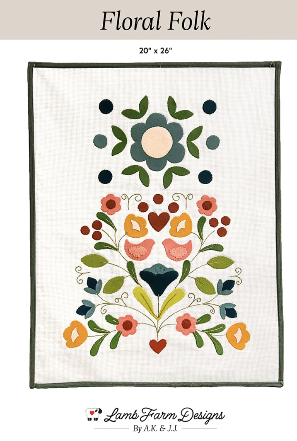 Floral Folk Wall Hanging Pattern