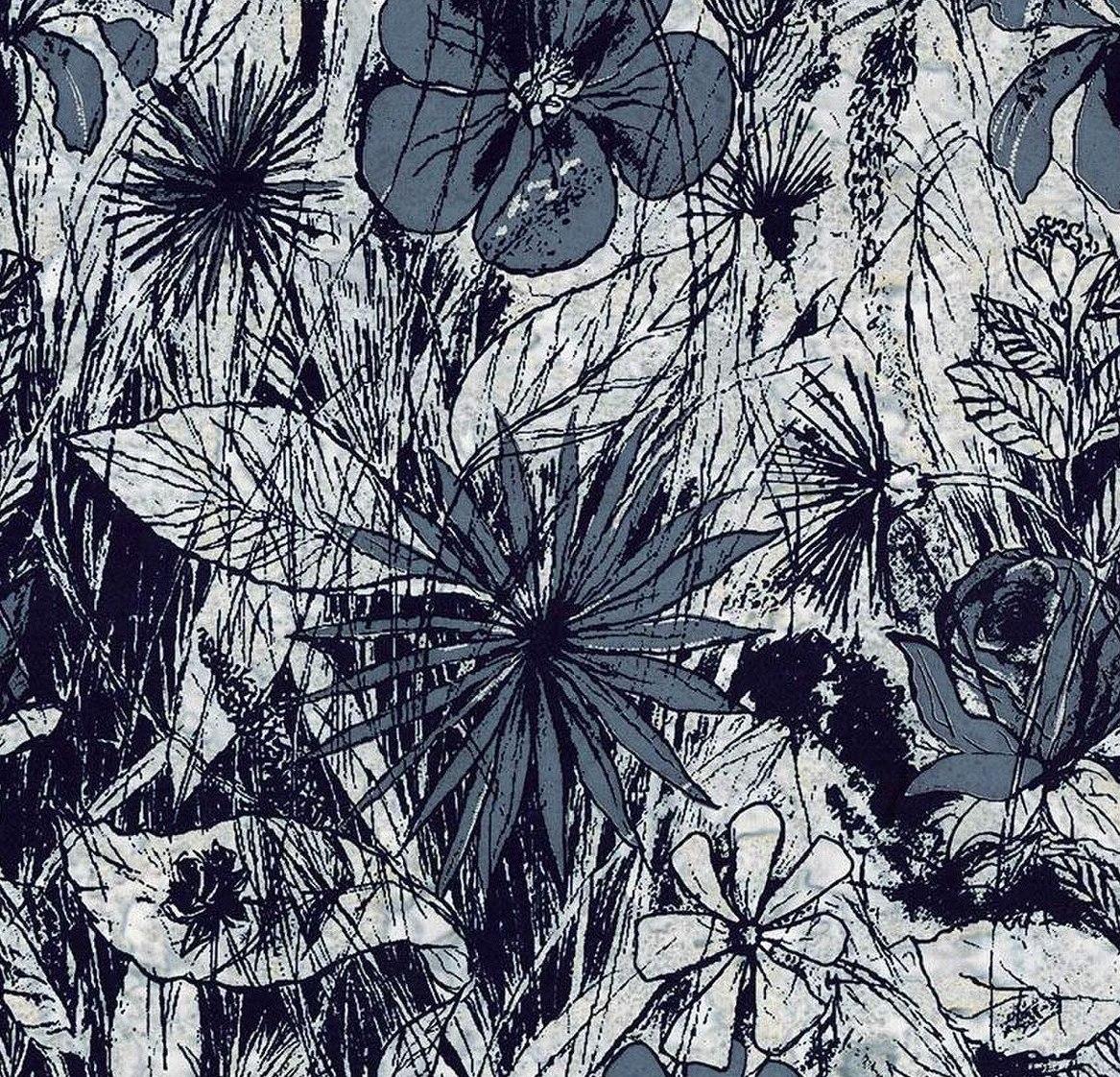 Floral Reflections 23180-163 Steel Sapphire