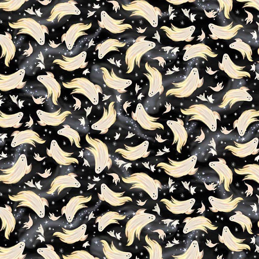 Fright Night CD4182 Ghost in Night Sky Charcoal
