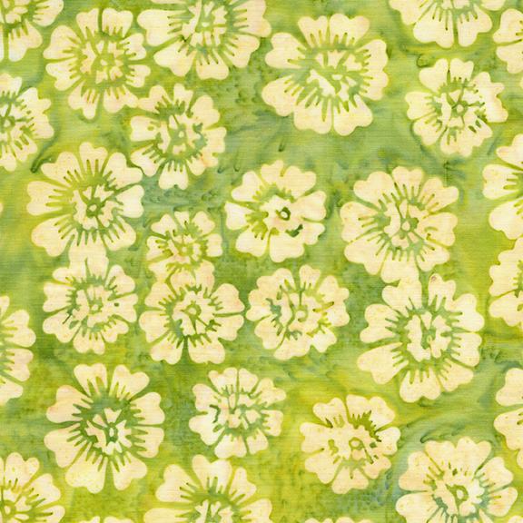 Garden Bloom 25625 Floral Tossed Green Seedling - Quilted Strait