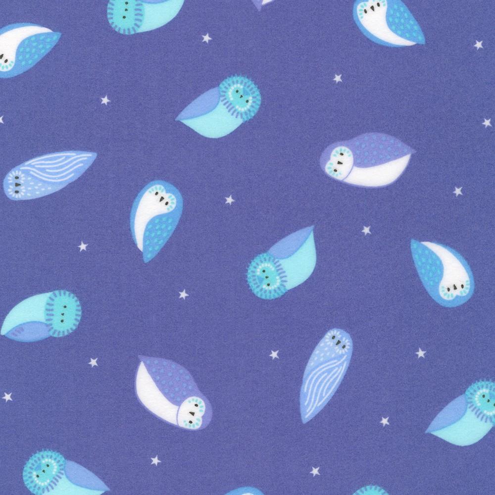 Gentle Night Flannel 22365-4 Blue - Quilted Strait