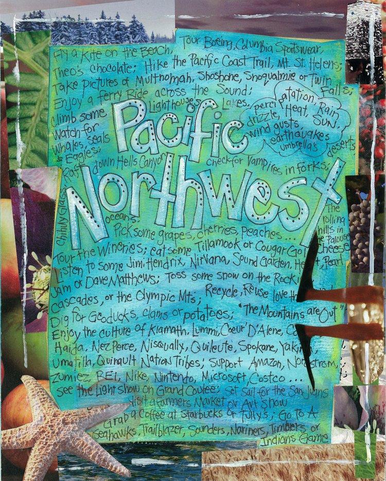 Pacific Northwest Greeting Card - Quilted Strait