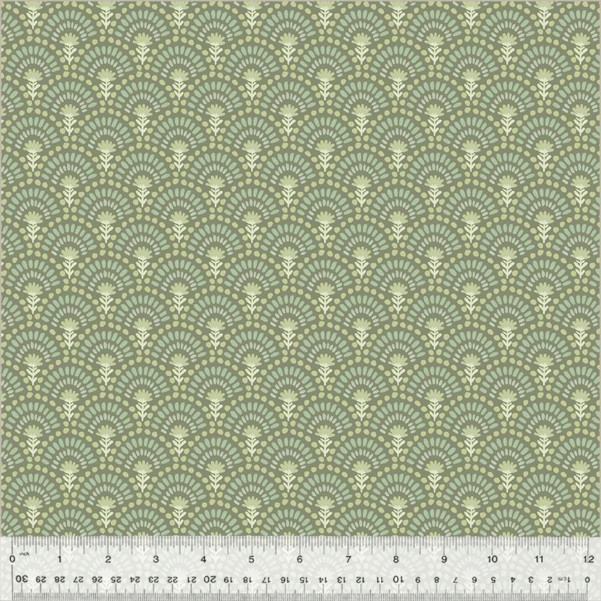 Harvest Gathering 54078-5 Cobblestone Bloom Sage Mist - Quilted Strait