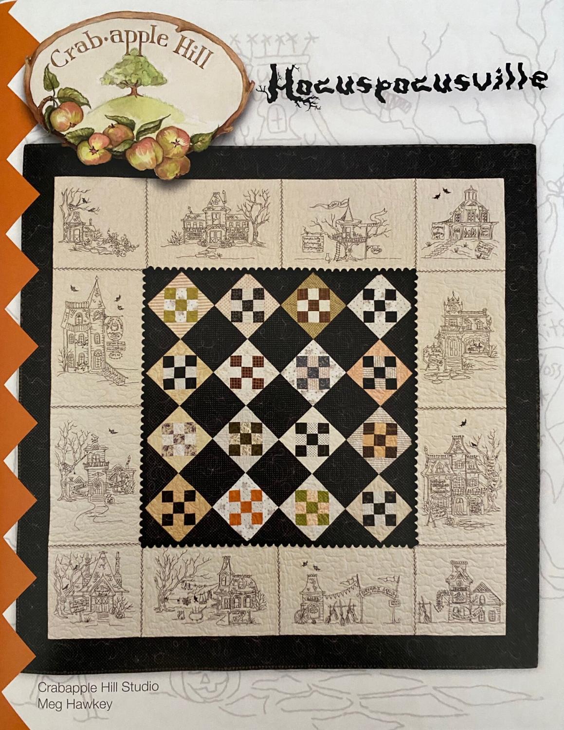 Hocuspocusville Embroidered Quilt Pattern