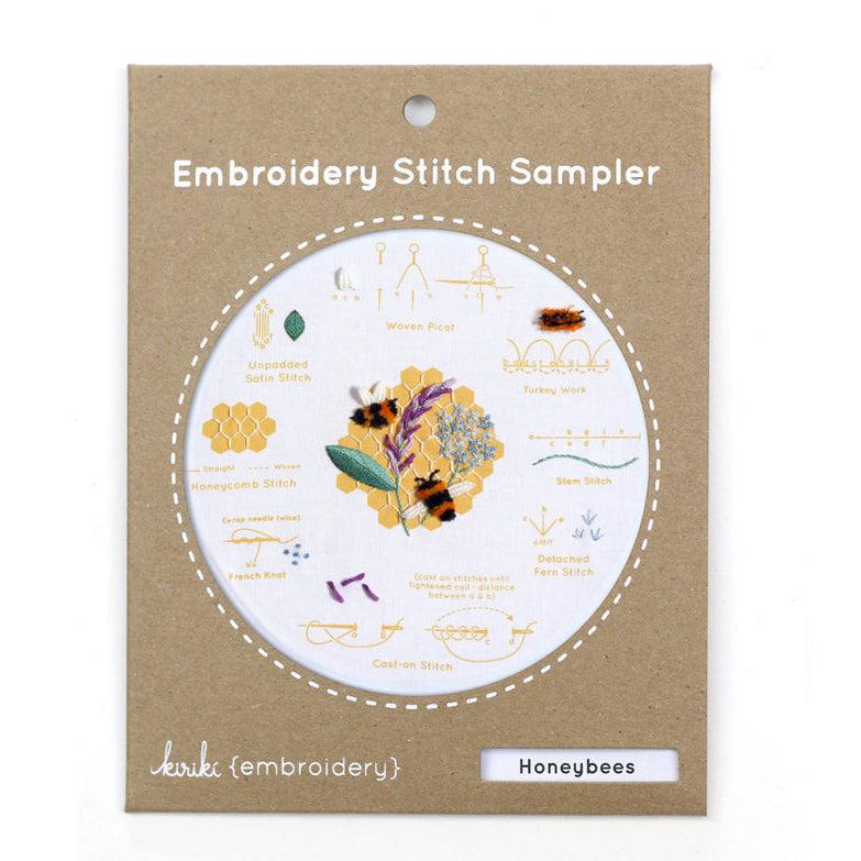 Honeybee Embroidery Stitch Sampler