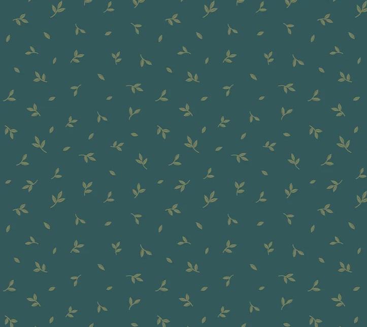 Honeycrisp 55196-4 Tumbling Leaves Spruce - Quilted Strait