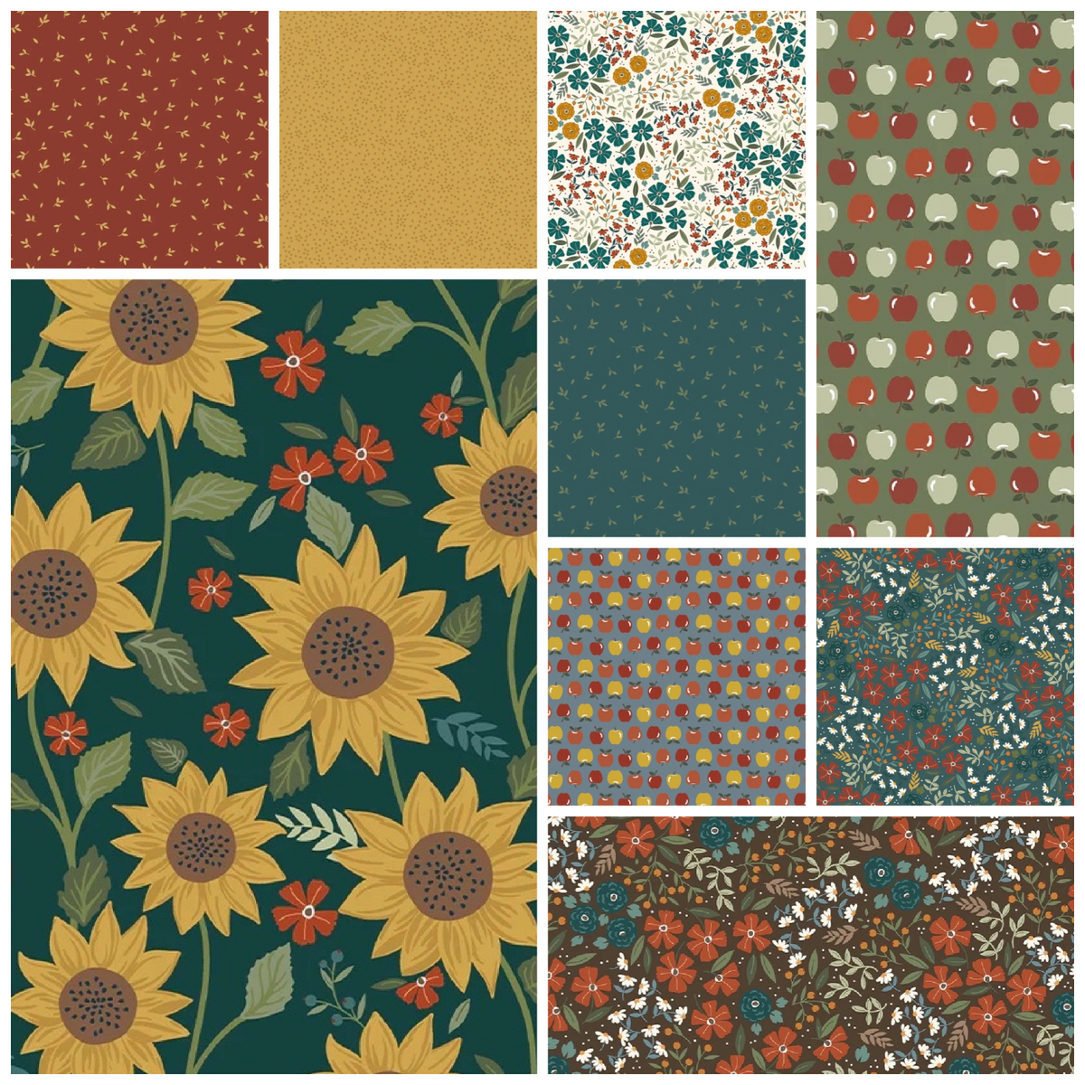Honeycrisp Fat Quarter Bundle (9 Fat Quarters) - Quilted Strait