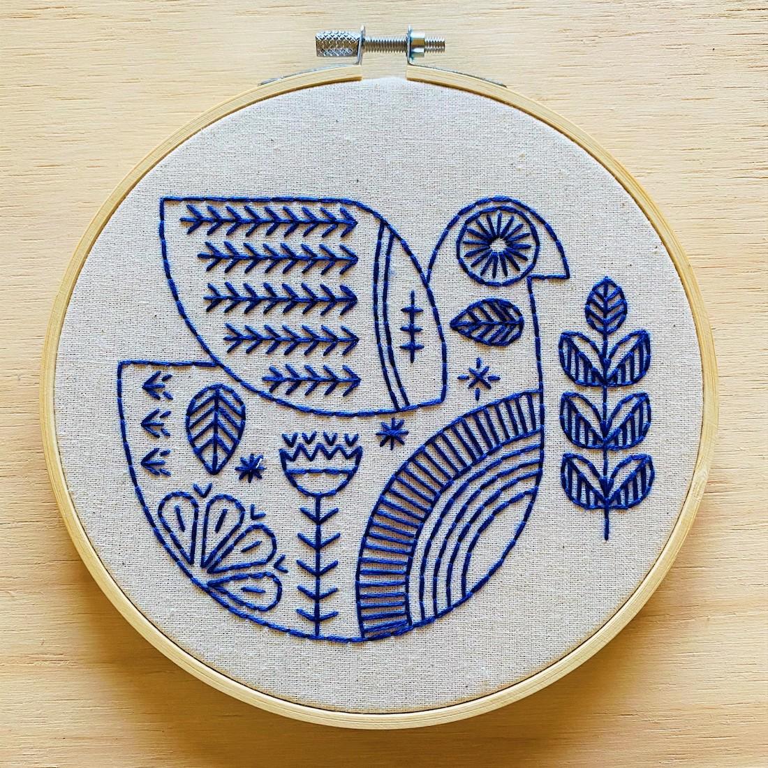 Hygge Dove Embroidery Kit - Quilted Strait