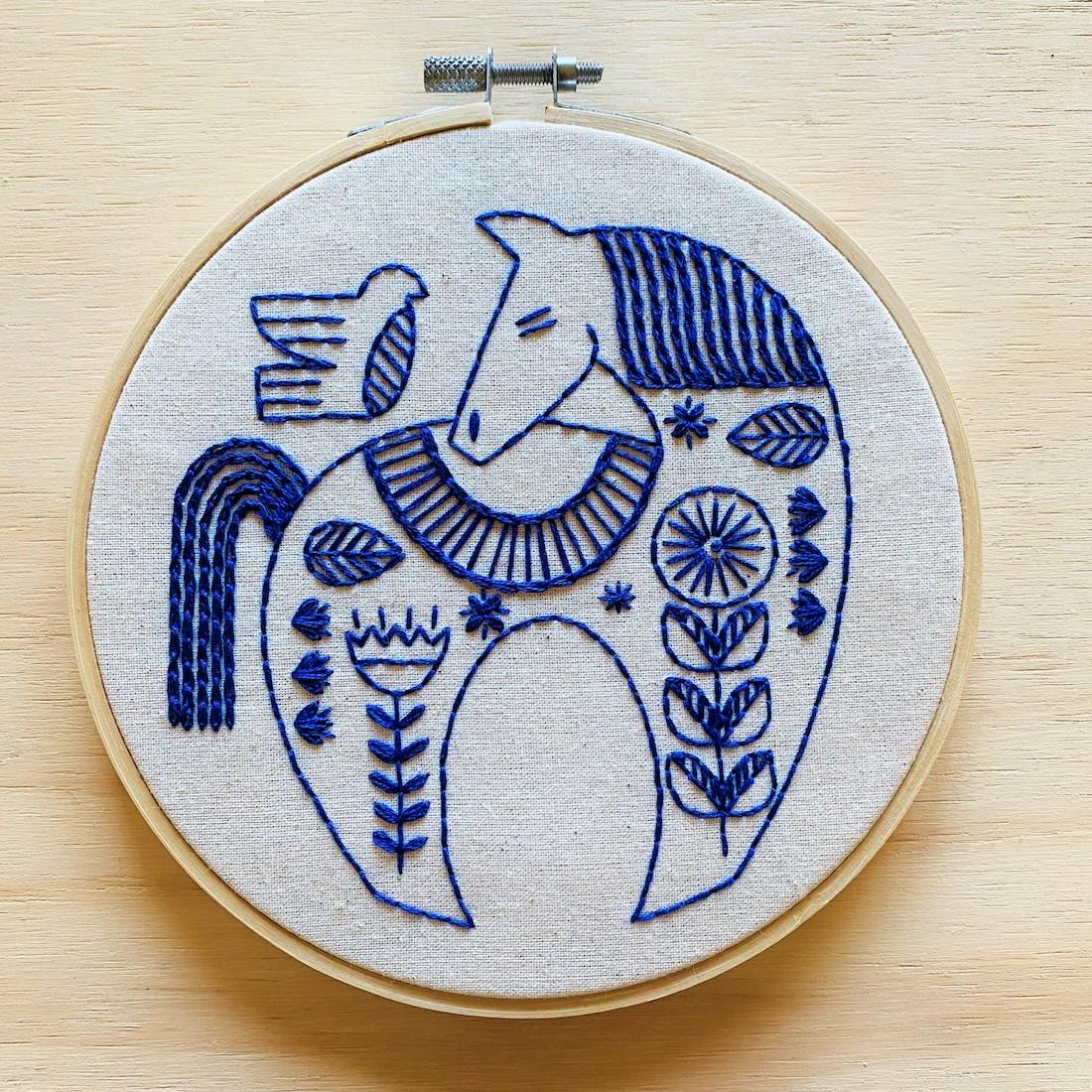 Hygge Horse Embroidery Kit - Quilted Strait