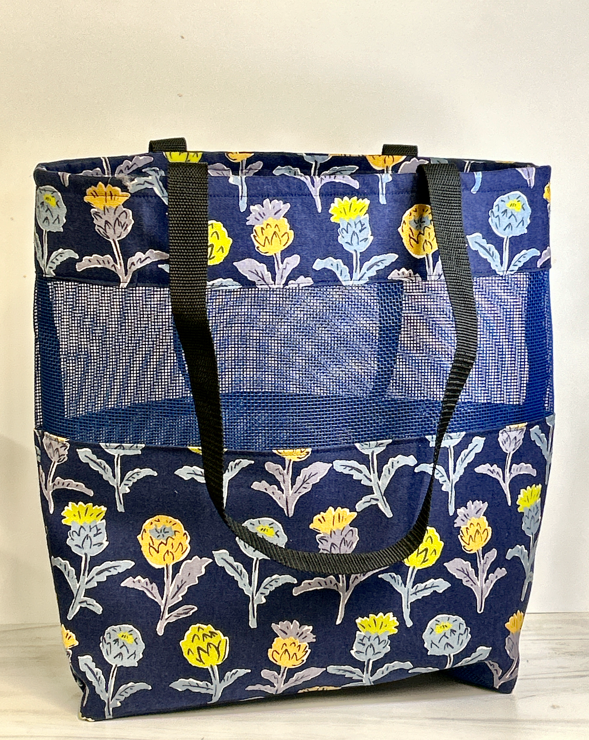 Mesh Market Bag Bundle including Fabric - FM1 - Quilted Strait