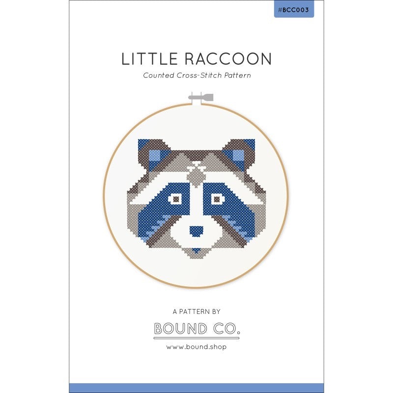 Little Raccoon Cross Stitch Pattern - Quilted Strait