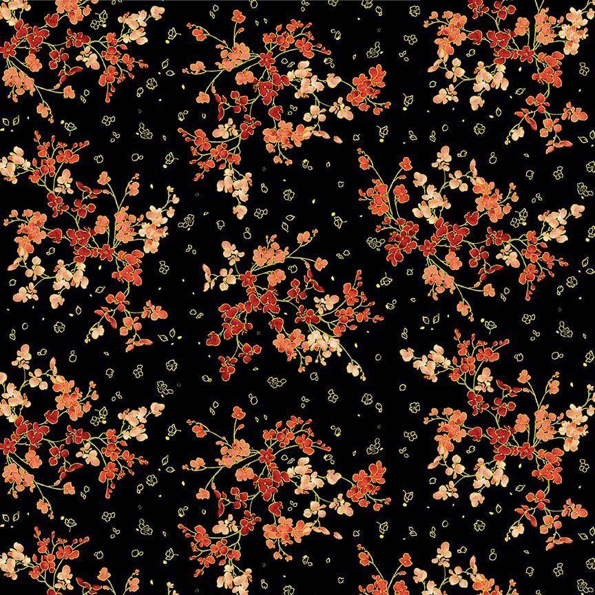 Imperial Bloom CM4378 Metallic Cherry Blossom Black