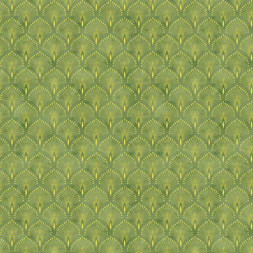 Imperial Bloom CM4380 Asian Metallic Scallops Green