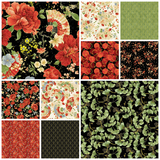 Imperial Bloom Fat Quarter Bundle (10 Fat Quarters)