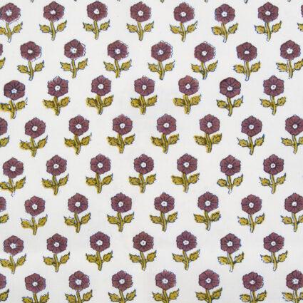 Indian Block Prints Cottage 10 Flowerling Eggplant