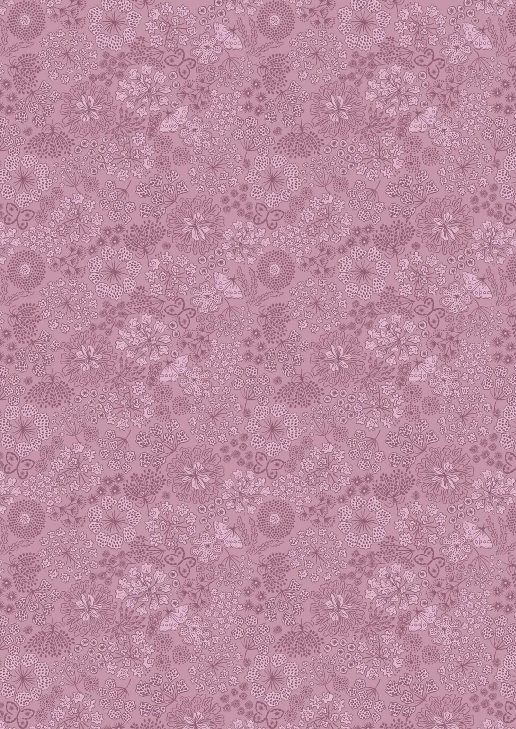 Jardin d&#39;Automne 928C Autumn Butterfly Floral on Heather