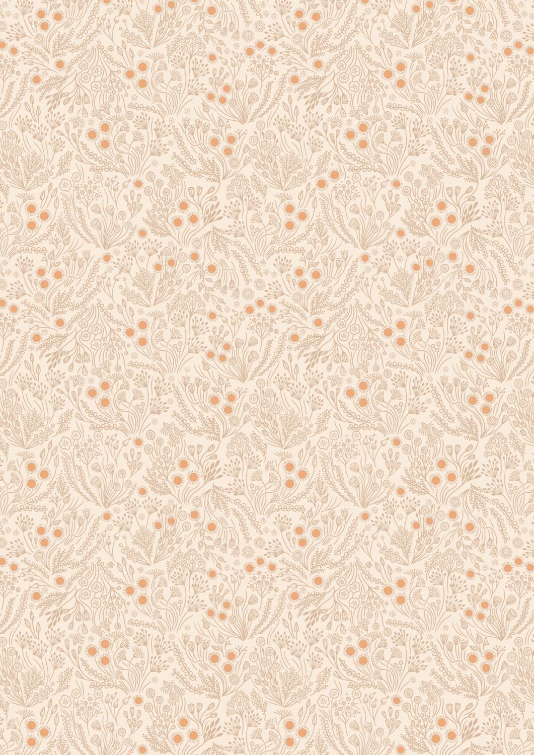 Jardin d&#39;Automne 929A Floral Seeds on Light Stone