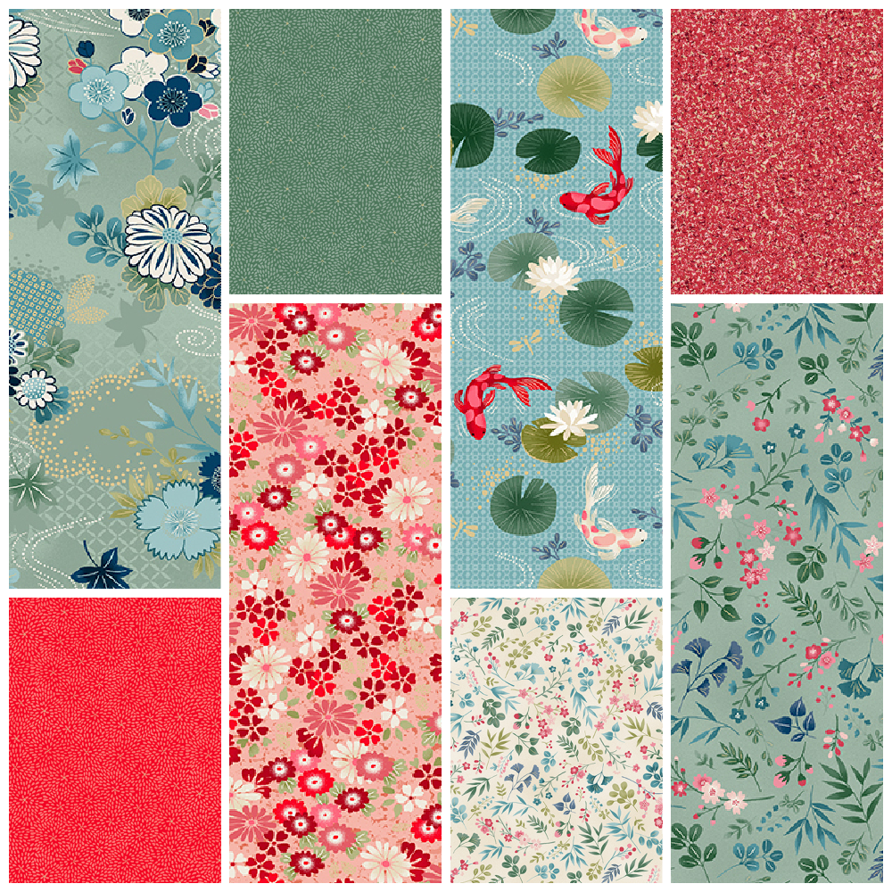 Kasumi Red Fat Quarter Bundle