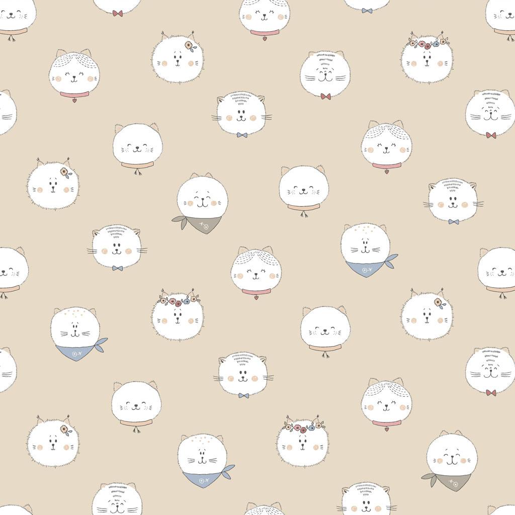 Kitten Fun 4568-11 Faces Light Khaki