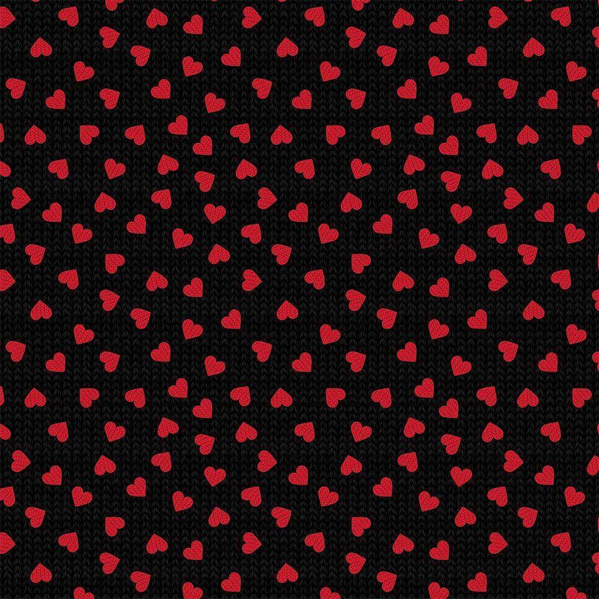 Knits CD4677 Knit Hearts Black