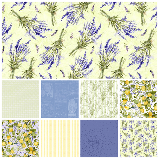 Lemon Lavender Fat Quarter Bundle - Quilted Strait