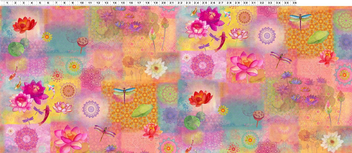 Lily Pond Y4618-121 Patchwork Orchid