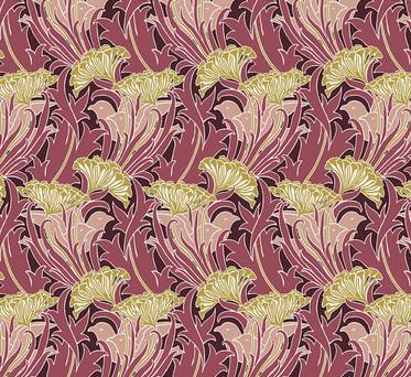 Lodden 147 Wine Laceflower - Quilted Strait