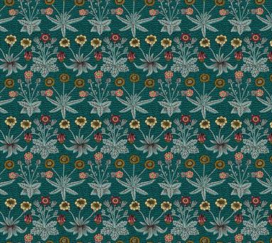 Lodden 152 Teal Daisy Fields - Quilted Strait