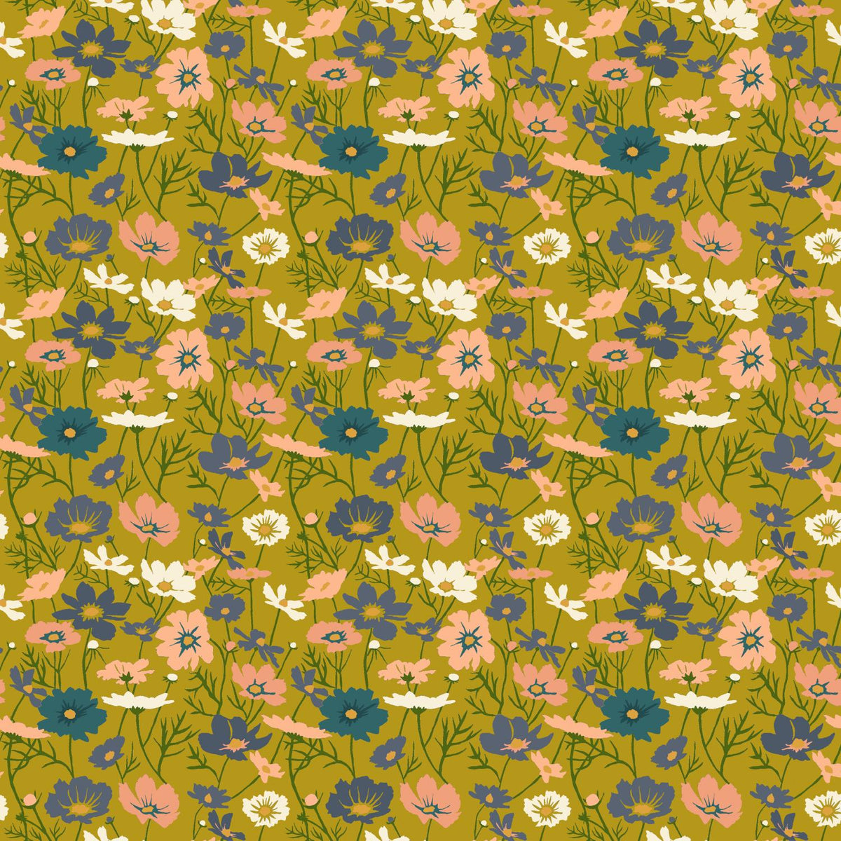 Lush Life 54716-8 Blooming Cosmos Moss