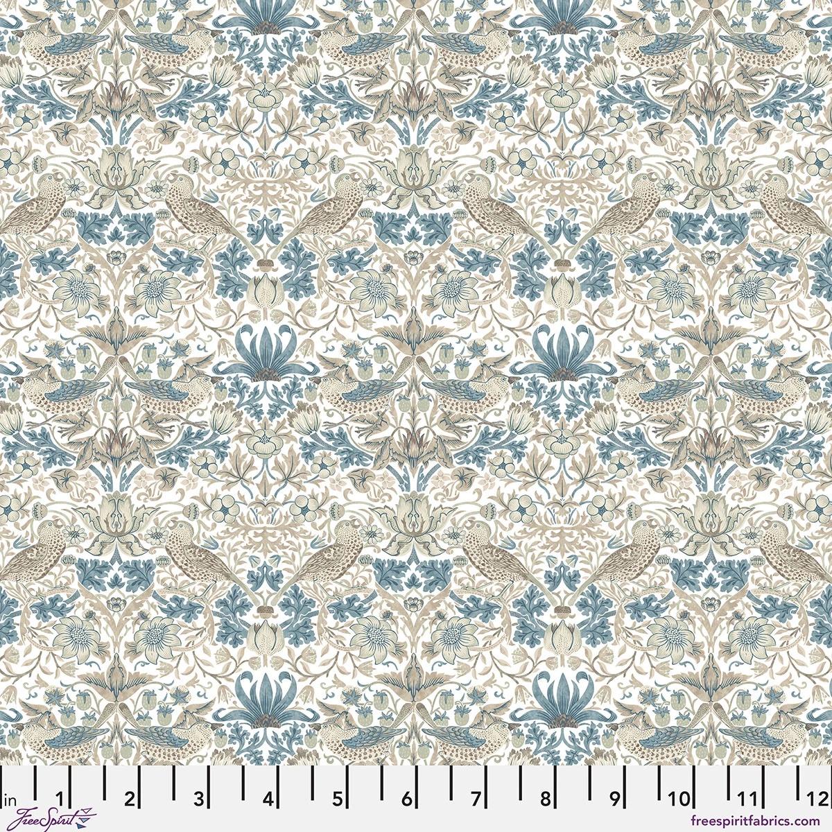 Morden 002 Linen Mini Strawberry Thief - Quilted Strait