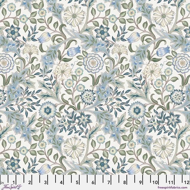 Morden Cotton Lawn 026 Seascape SM Wilhelmina - Quilted Strait