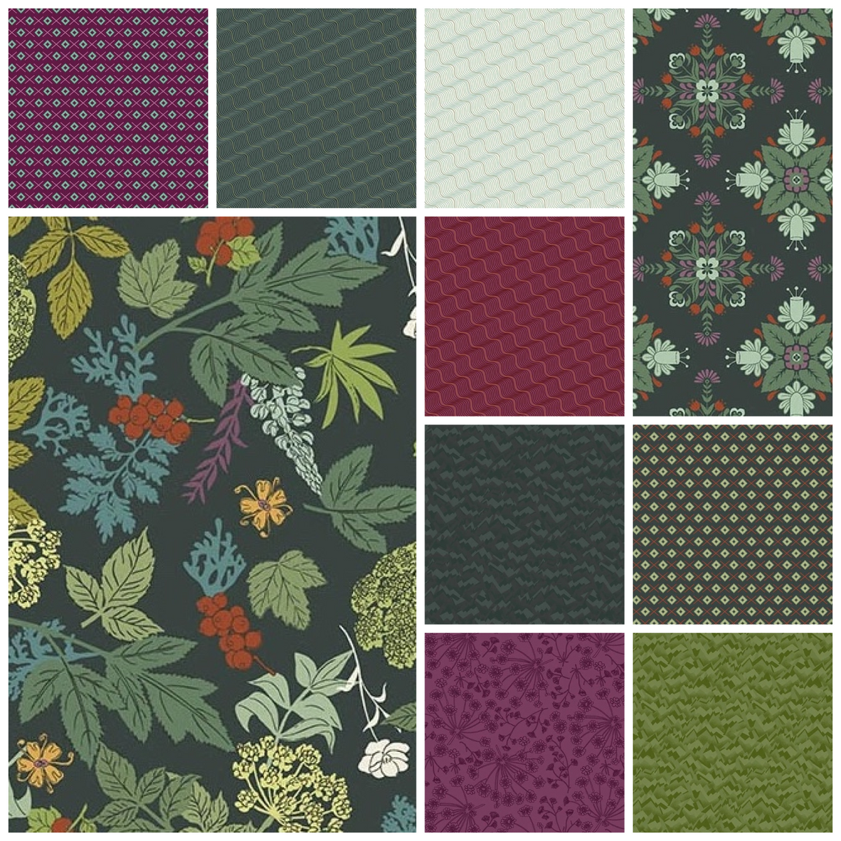 Nordic Dark Fat Quarter Bundle (10 Fat Quarters)
