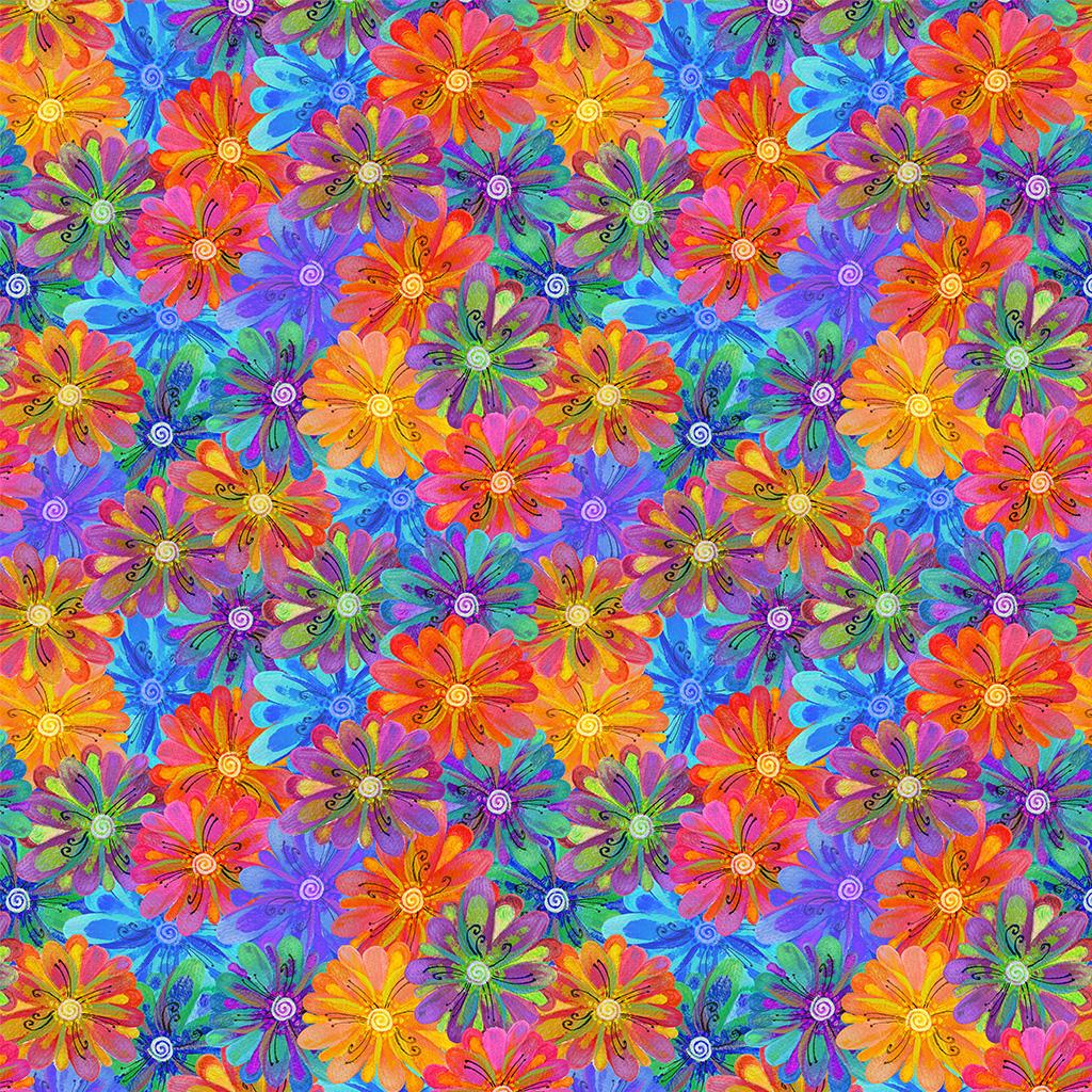 Oceania 4701-55 Floral Multi Color - Quilted Strait