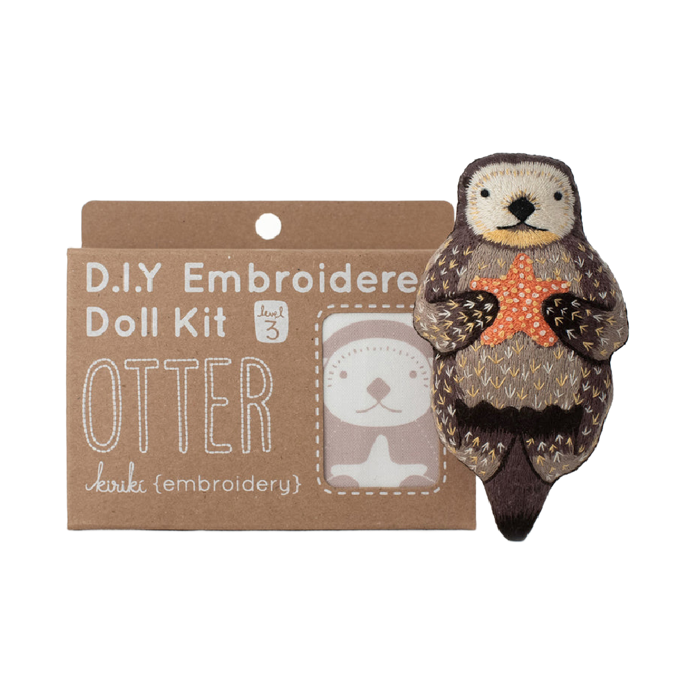 Otter Plushie Embroidery Kit