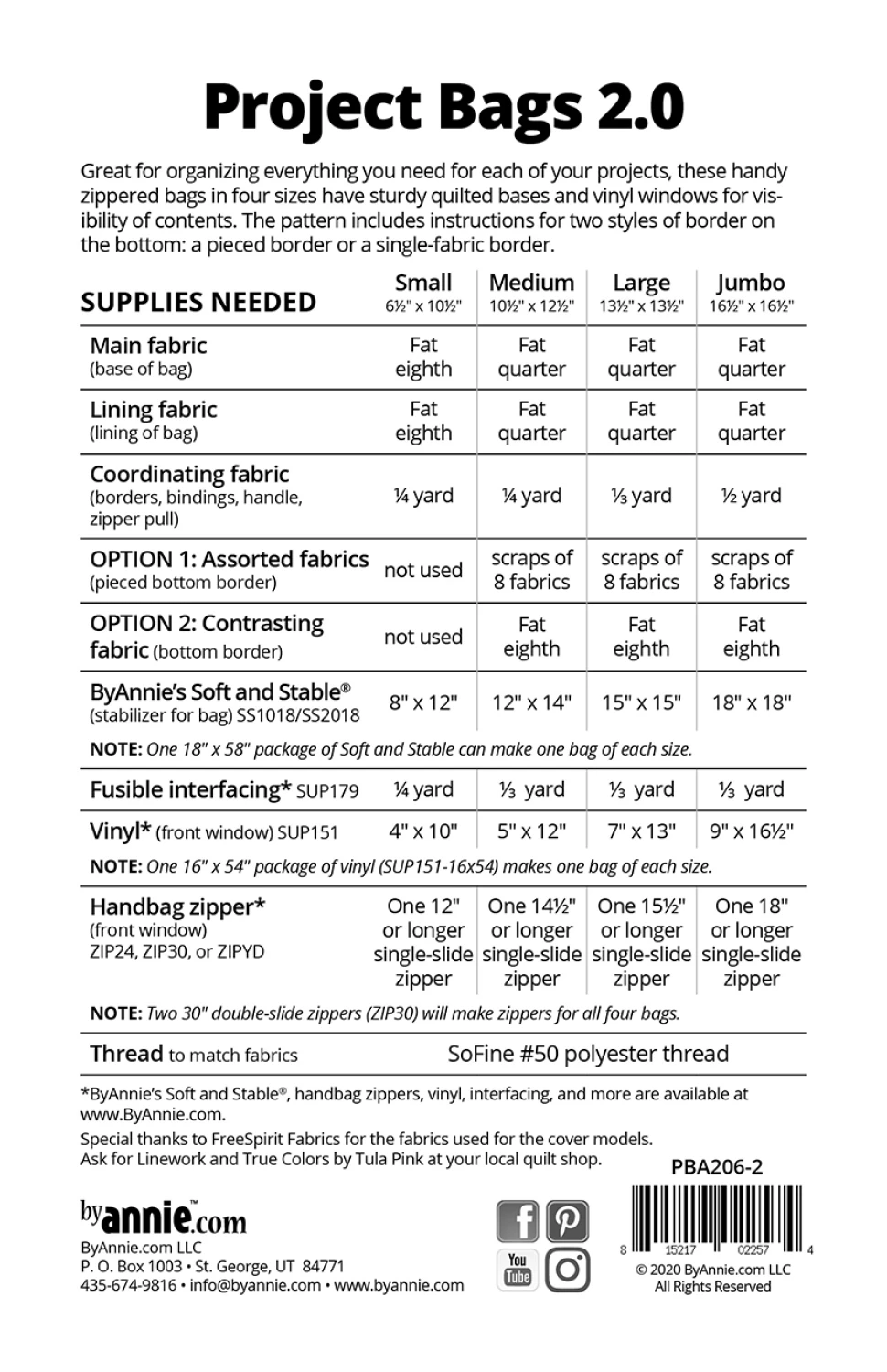 Project Bag Bundle - FM - Quilted Strait