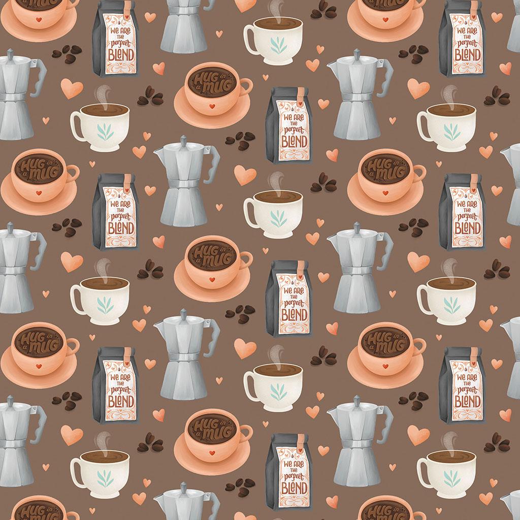 Perfect Blend 4717-14 Coffee Shop Light Brown