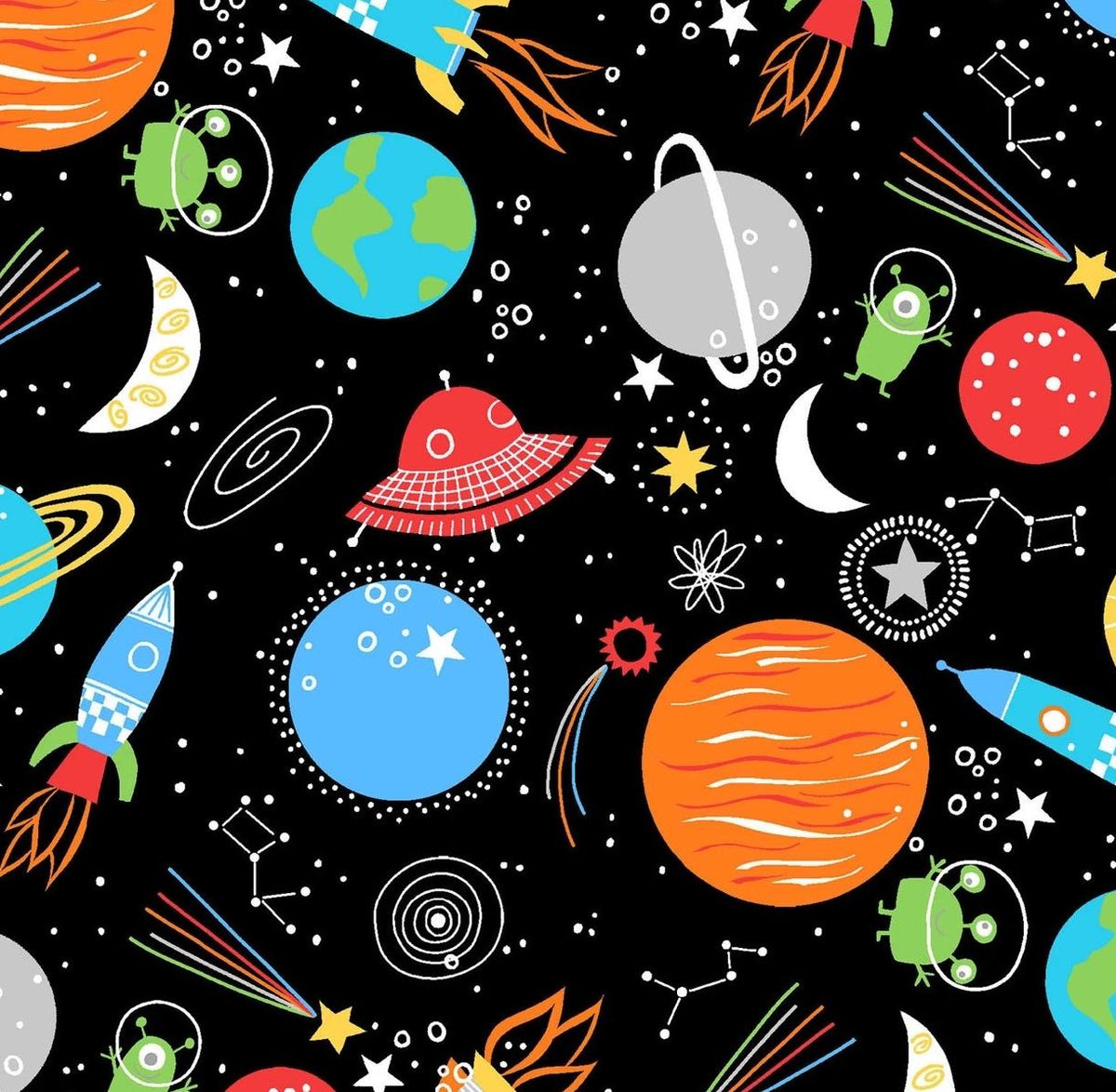 Playtime Flannel 10450-J Space Black