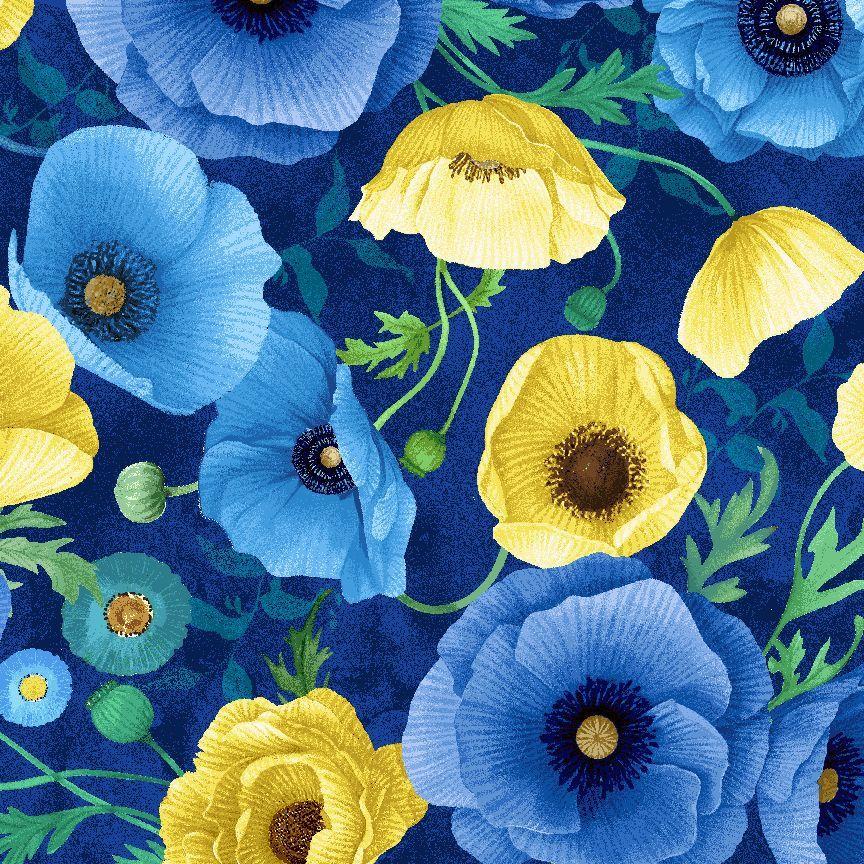 Poppy Serenade CD4161 Poppy Focal Navy