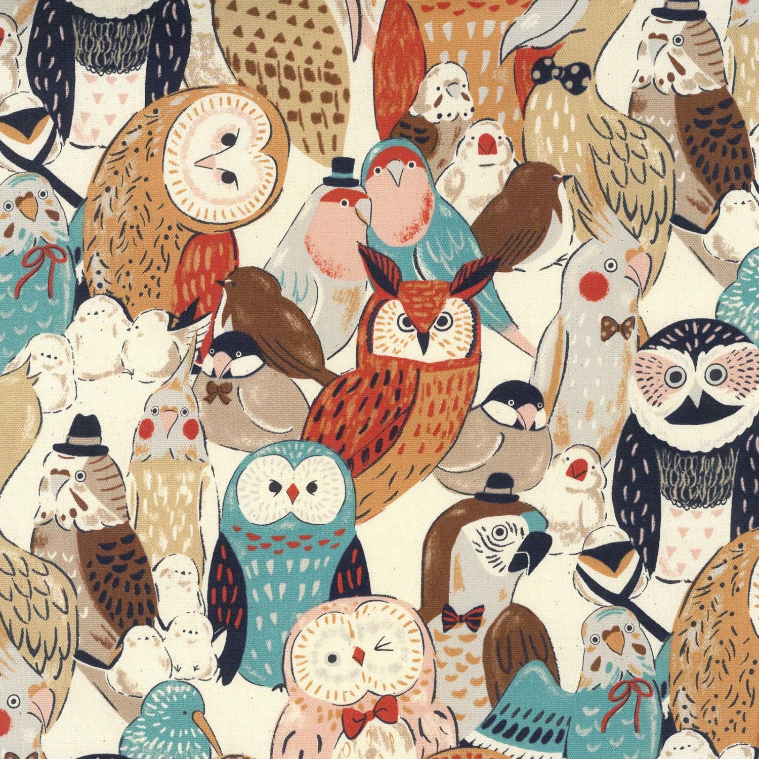 Powerful Animals 81050-2-B Owls - Quilted Strait