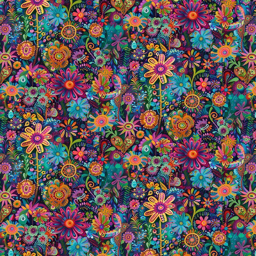 Purrfect Patchwork Cats CD4252 Folk Art Floral Brite