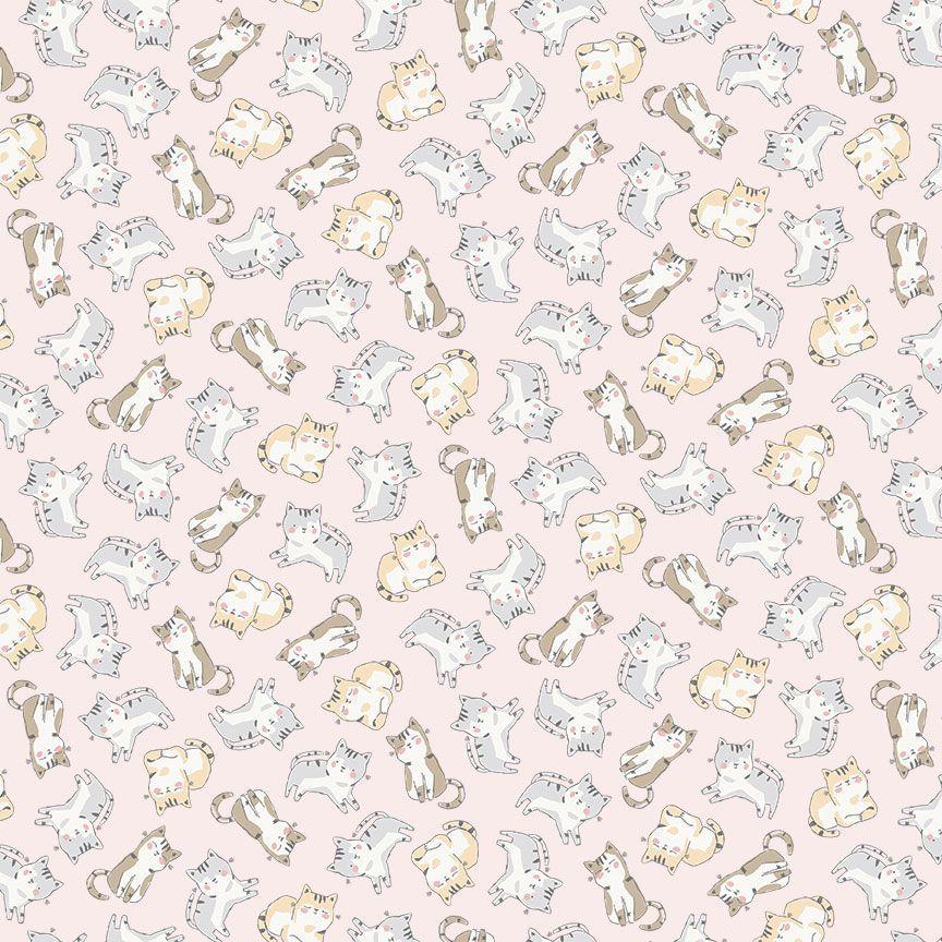 Purrfection CF4343 Tossed Cats Pink
