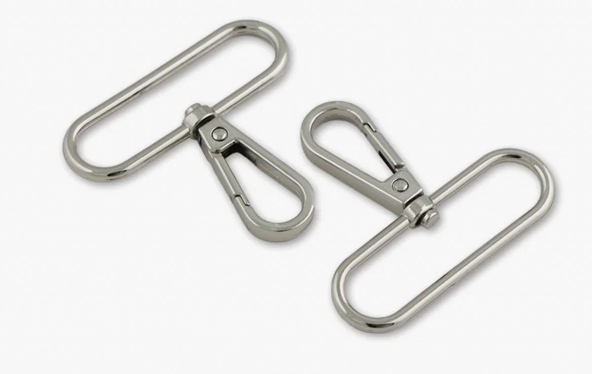 Sallie Tomato 2" Silver Swivel Hooks set of 2 - Quilted Strait