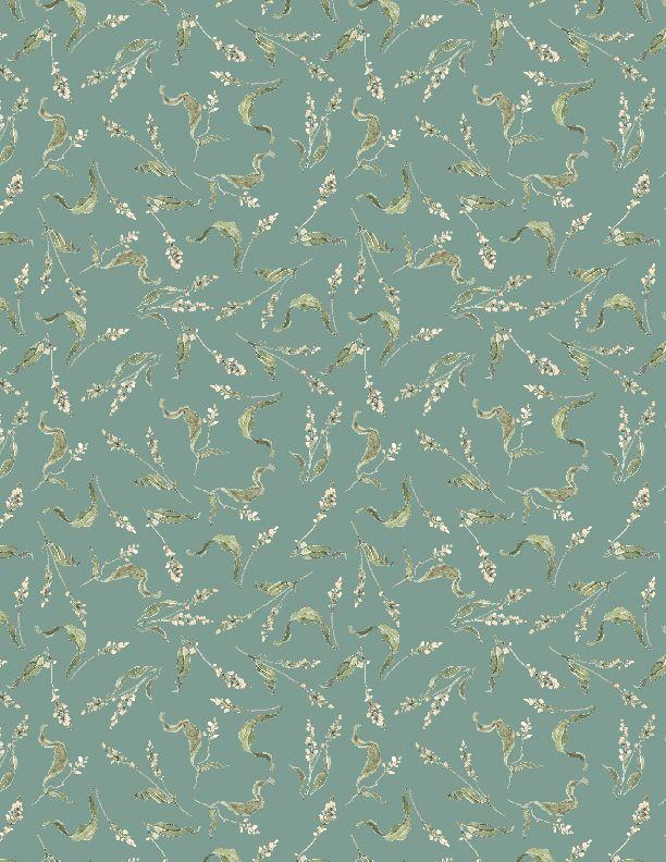 Seasons Study 17838 411 Small Floral Teal/Cream