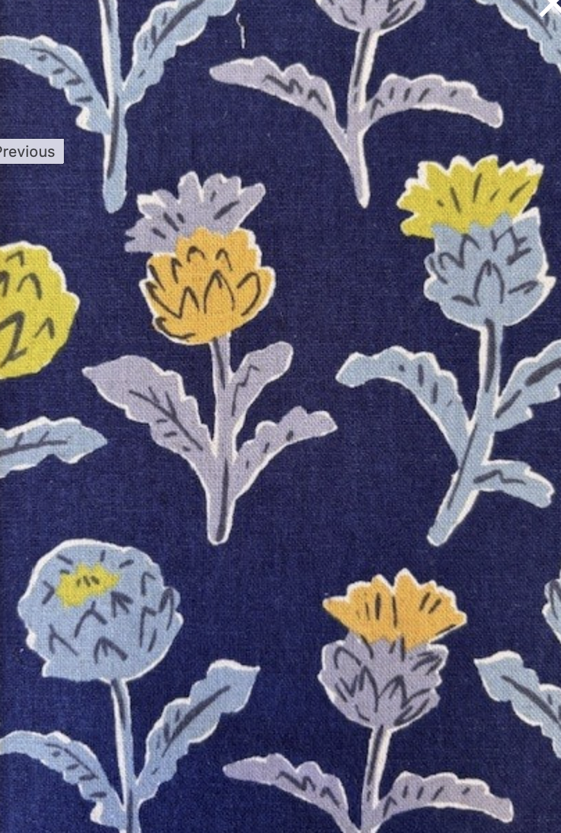 Sevenberry Canvas- Navy Artichokes