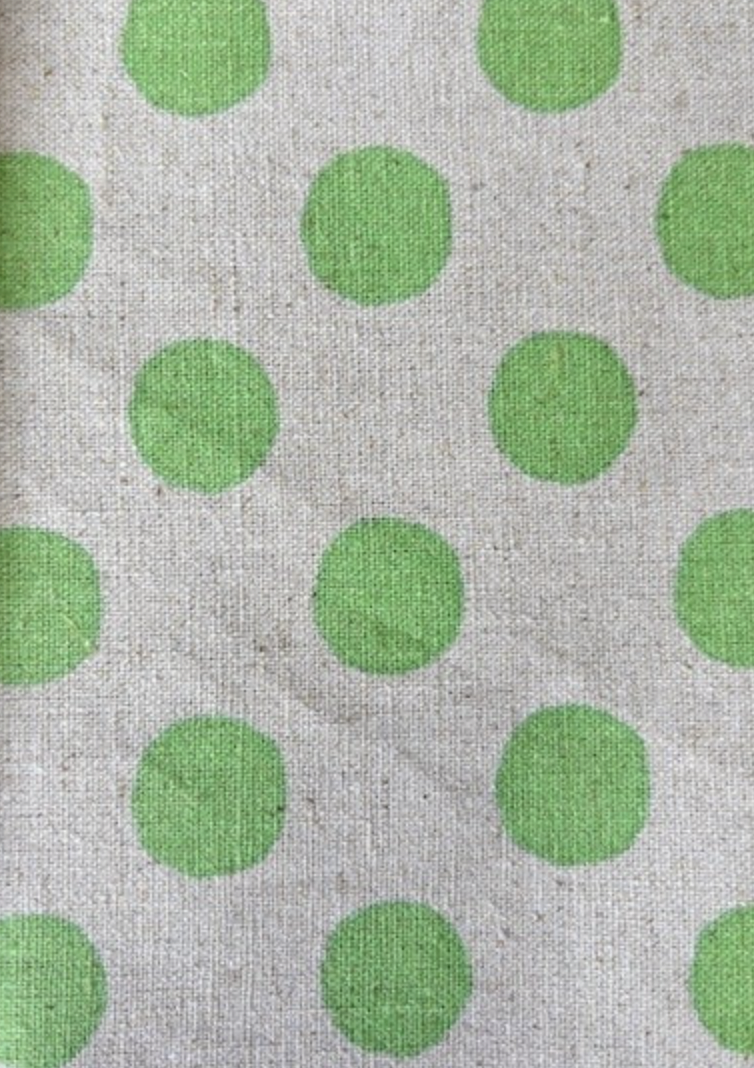 Sevenberry Canvas-Grey w/ Green dots