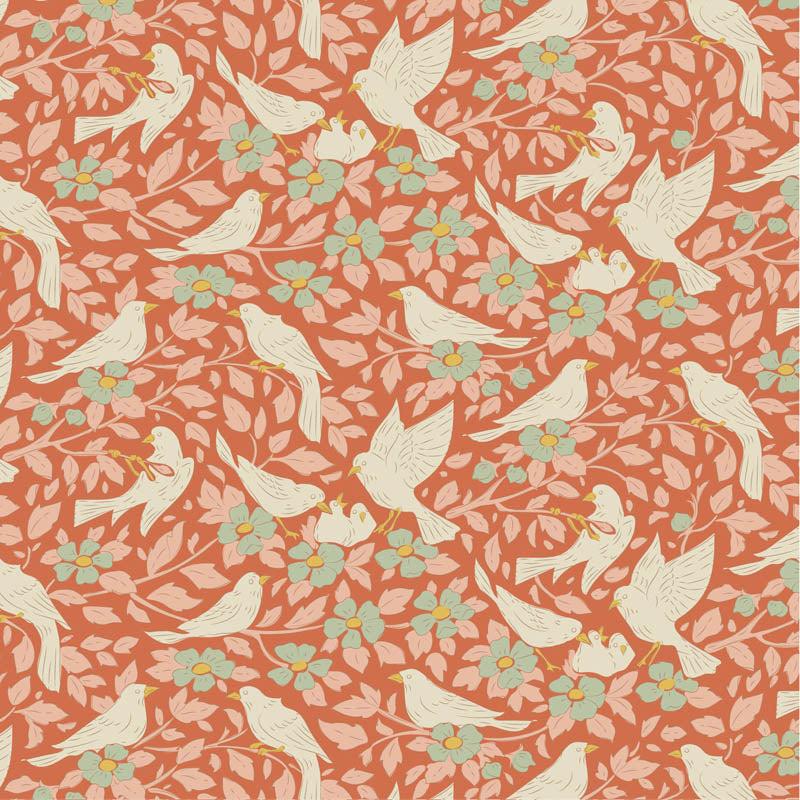 Songbird 100644 Ava Coral - Quilted Strait