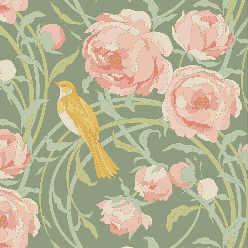 Songbird 100647 Cora Sage - Quilted Strait